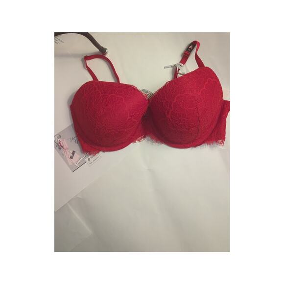 Victoria's Secret new w All tags 36D  Lined Perfect Coverage Padded Lipstick Red - Picture 5 of 16